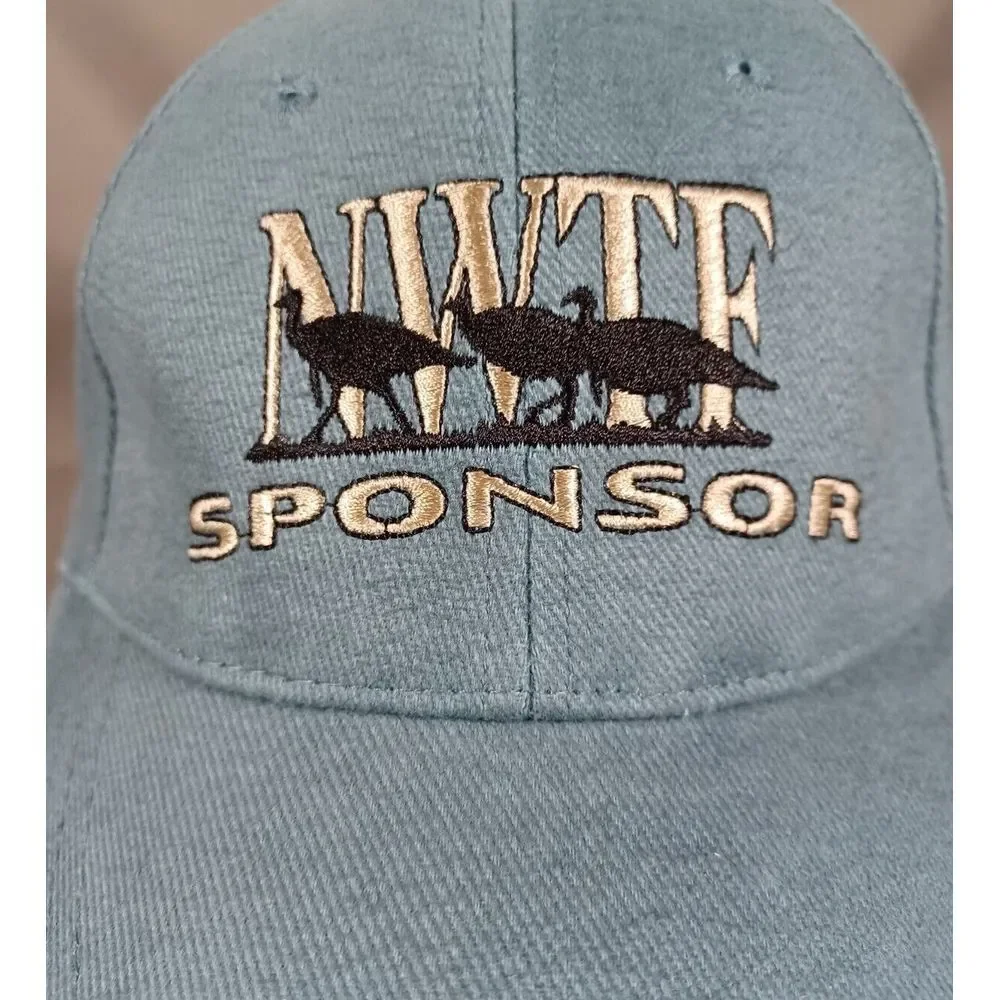 NWTF‎ Hat Blue Adjustable Strap Back Cap Embroidered Logo Sponsor
